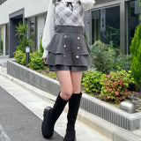 フロントアキリボンニット