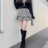 ツイードティアードミニスカート