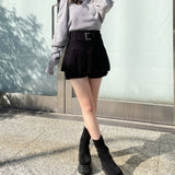 シャーリング袖カシュクールニット