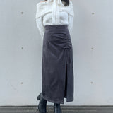 ギャザースリットスカート