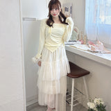 長袖アシメドロストカットソー