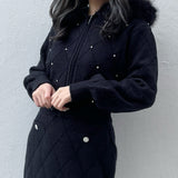 【セットアップ対応アイテム】 キルティングニットパーカー