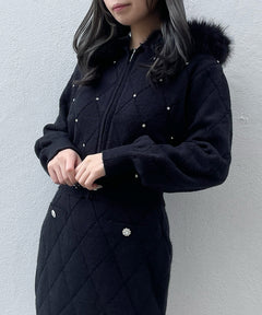 【セットアップ対応アイテム】 キルティングニットパーカー