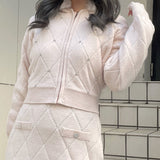 【セットアップ対応アイテム】 キルティングニットパーカー