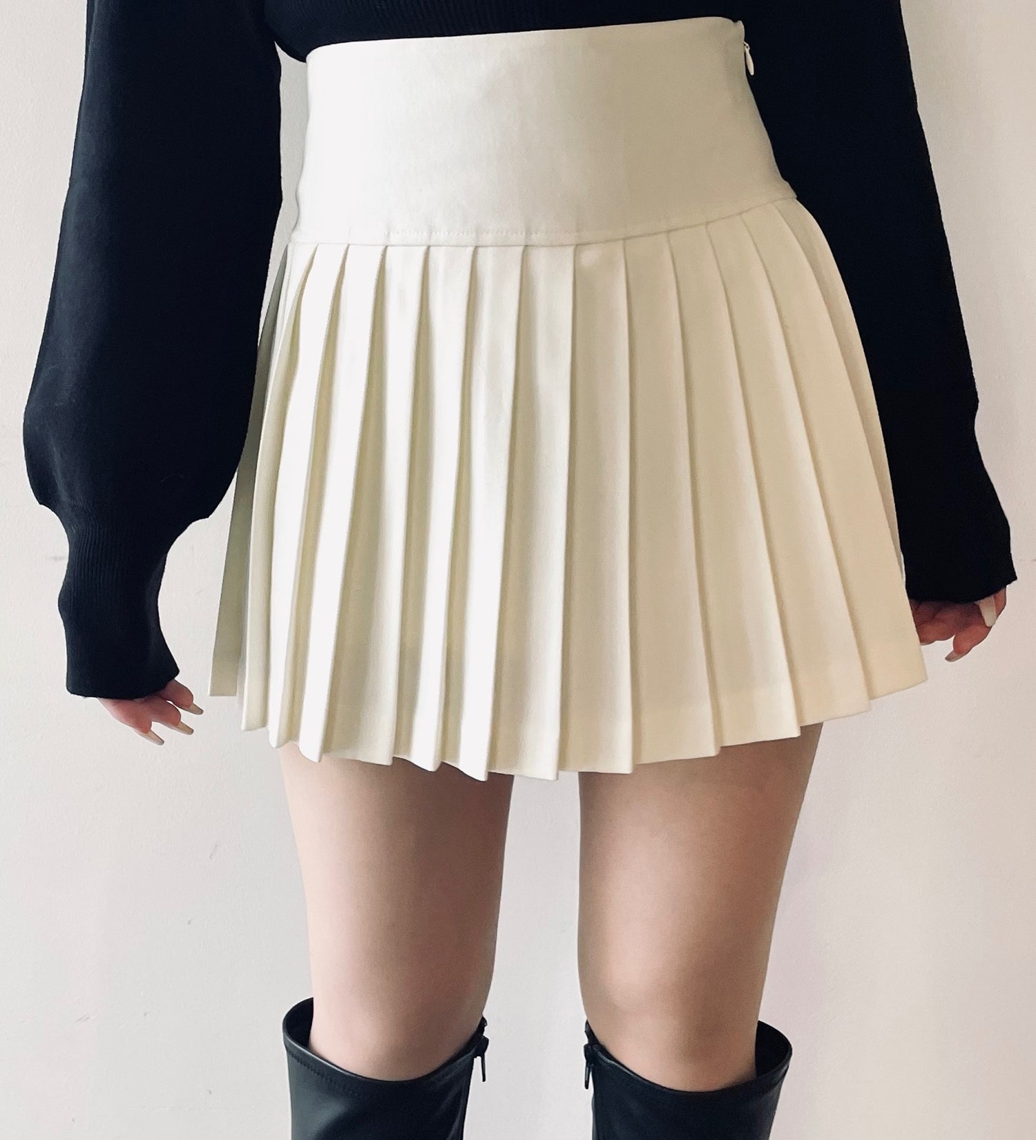 ロー切替ミニプリーツスカパン
