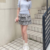 ポロ衿半袖ニット