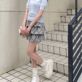 ポロ衿半袖ニット