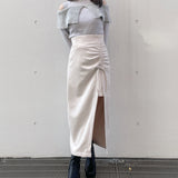 ギャザースリットスカート