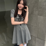 【予約商品　4月上旬発送予定】パイピングリボンワンピース