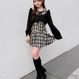 【予約商品11月上旬お届け】ショートニット×ミニワンピセット
