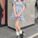 2way肩リボンミニワンピース