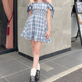 2way肩リボンミニワンピース