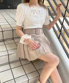 レイヤード風半袖カットソー