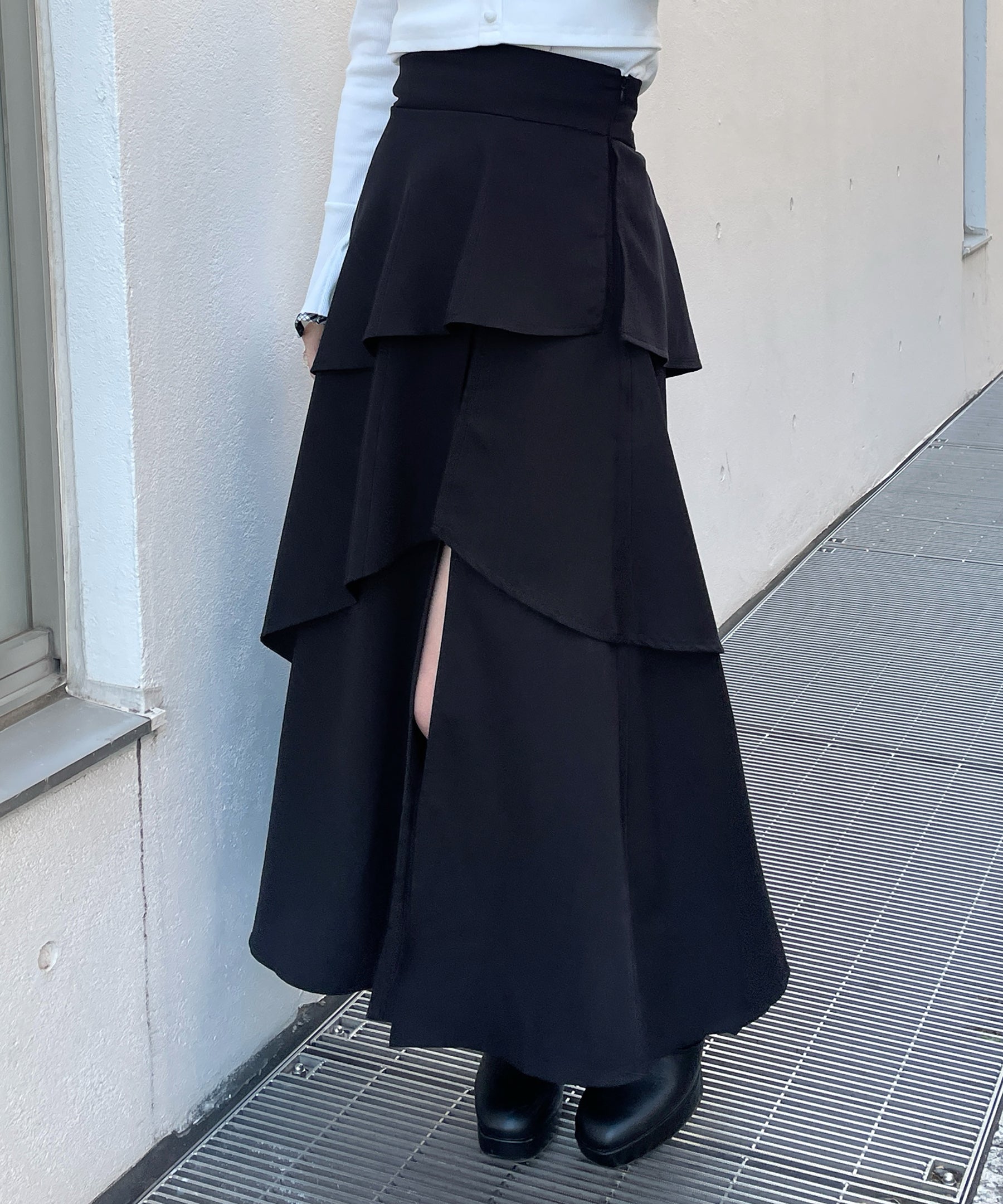 【abcボトムス10％割♡】スリットフレアスカート