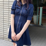 フロントジップワンピース