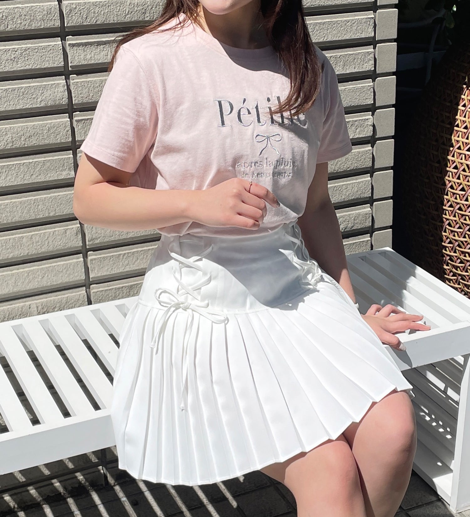 リボン刺繍Tシャツ
