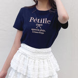 リボン刺繍Tシャツ