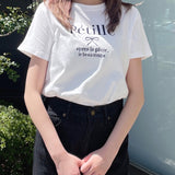 リボン刺繍Tシャツ