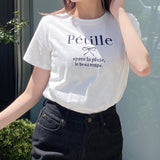 リボン刺繍Tシャツ
