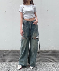 セパレートデニムパンツ