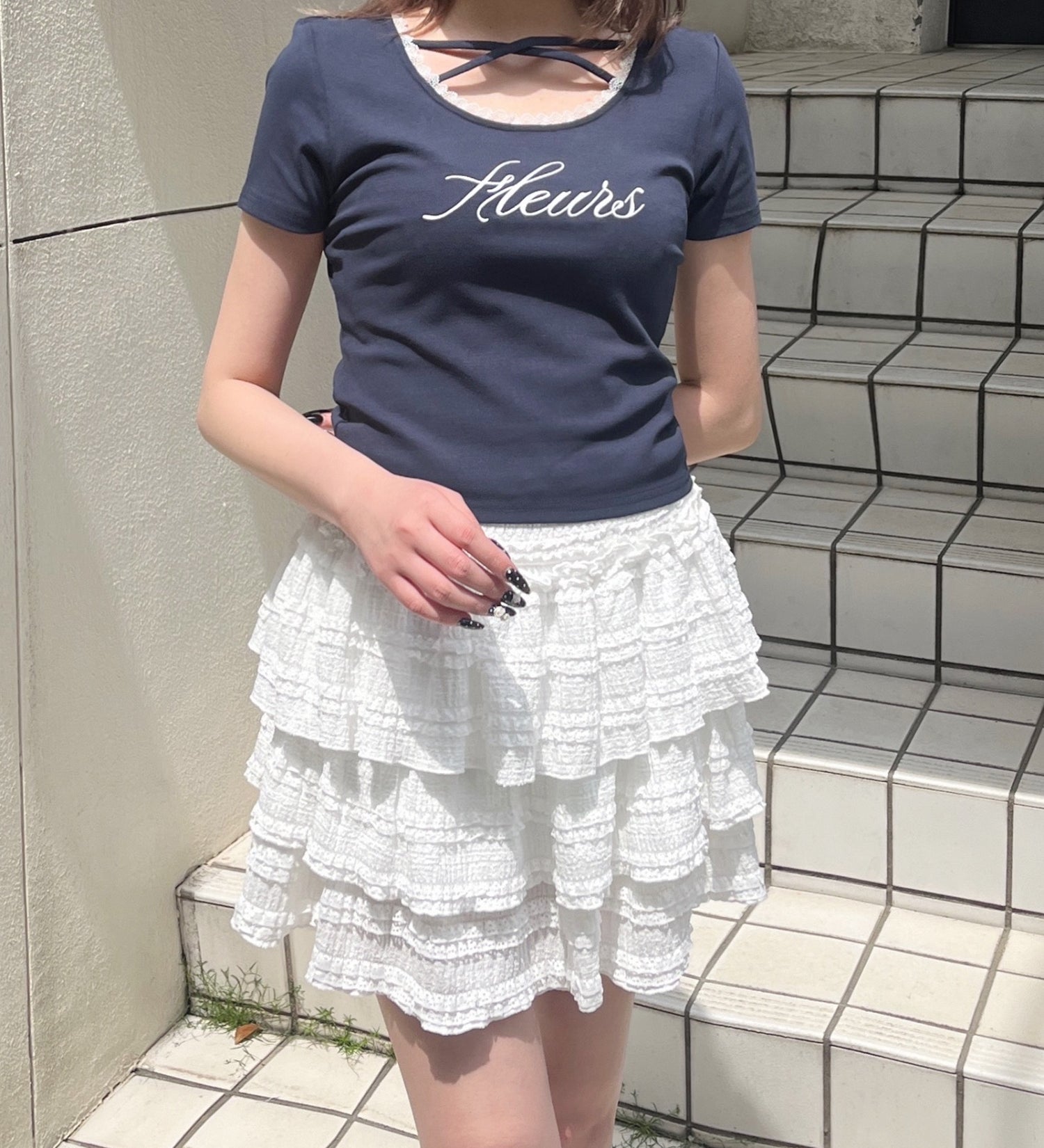 フロントクロスTシャツ