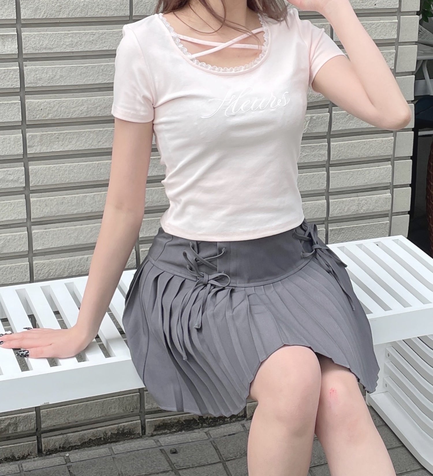 フロントクロスTシャツ