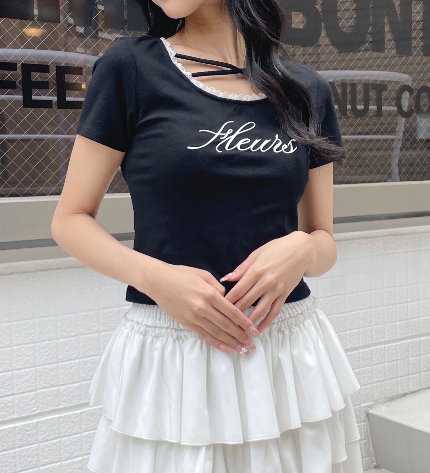 フロントクロスTシャツ