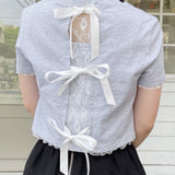 バックリボンTシャツ