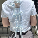 バックリボンTシャツ