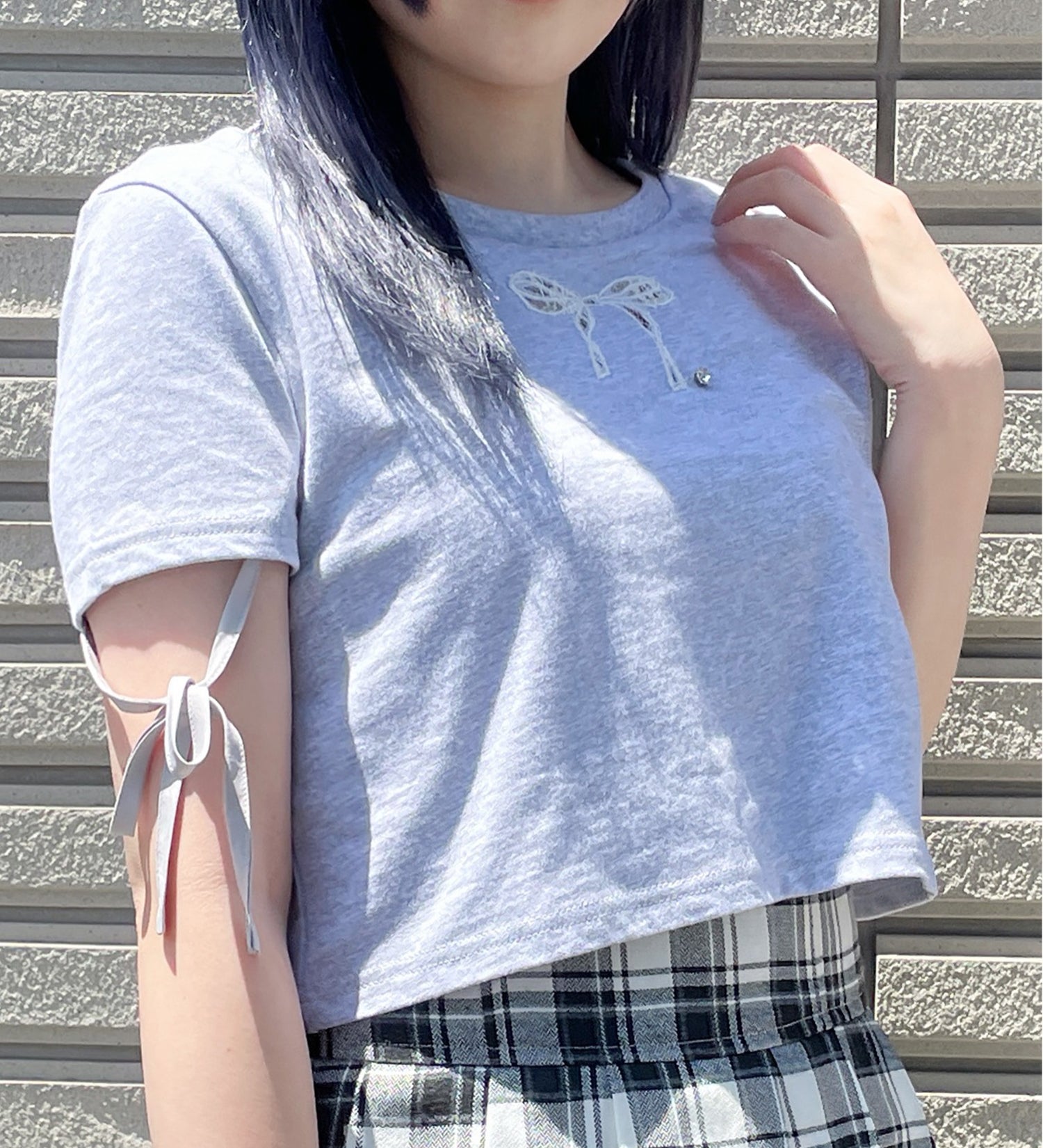 レースリボンTシャツ