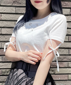 レースリボンTシャツ