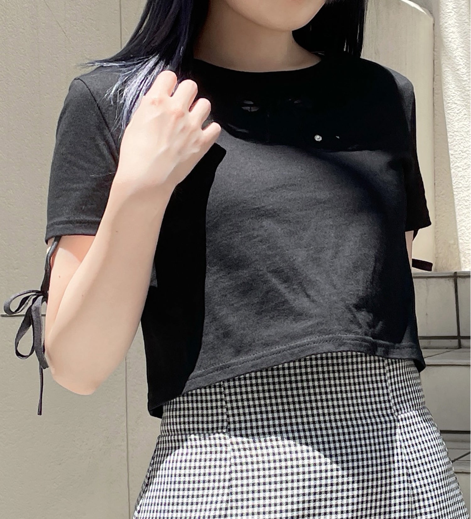 レースリボンTシャツ