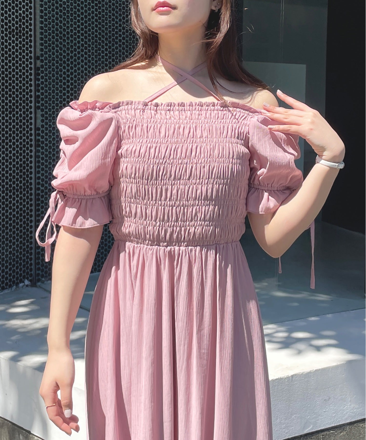 予約商品 5月上旬お届け】楊柳シャーリングワンピース – PARK by
