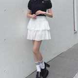 コットンレースミニスカート