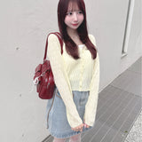 スパンコールニットカーディガン