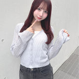 スパンコールニットカーディガン