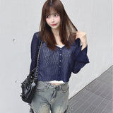 スパンコールニットカーディガン