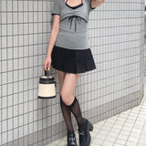 チェックレイヤードトップス