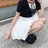 チェックパイピングカットソー