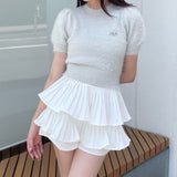 【予約商品 9月中旬お届け】ブローチ付きフェザーニット