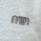 【予約商品 9月中旬お届け】ブローチ付きフェザーニット