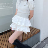 【予約商品 9月中旬お届け】ブローチ付きフェザーニット