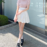 【予約商品 9月中旬お届け】ブローチ付きフェザーニット