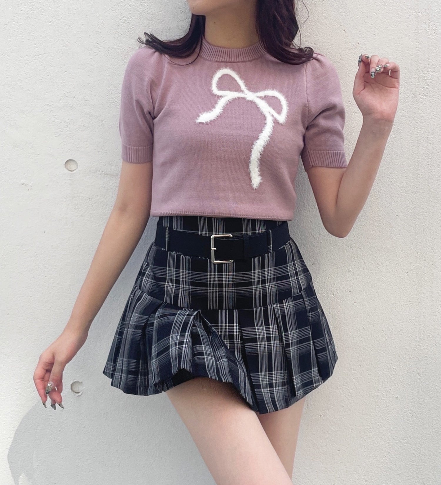 【予約商品 9月中旬お届け】フェザーリボンニット