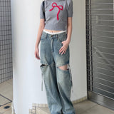 【予約商品 9月中旬お届け】フェザーリボンニット