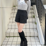 レイヤードケーブルニット