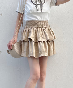 スエードティアードスカート