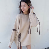 【予約商品 10月上旬お届け】ステッチニットワンピース