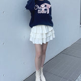 【予約商品 10月下旬お届け】リボンロゴジャガードニット