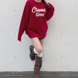 【予約商品 10月下旬お届け】リボンロゴジャガードニット